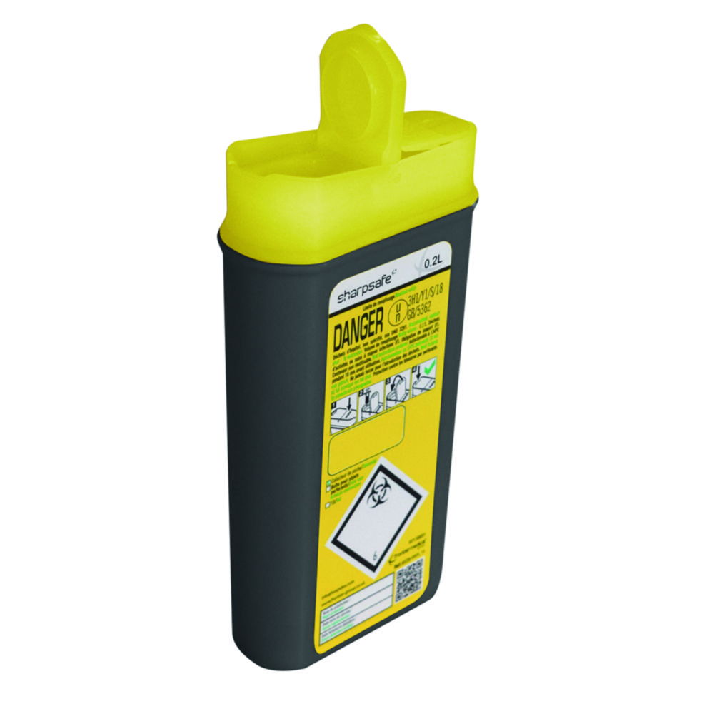 Disposal Container SHARPSAFE®, opening for needle types Disposal Container SHARPSAFE®, opening for needle types