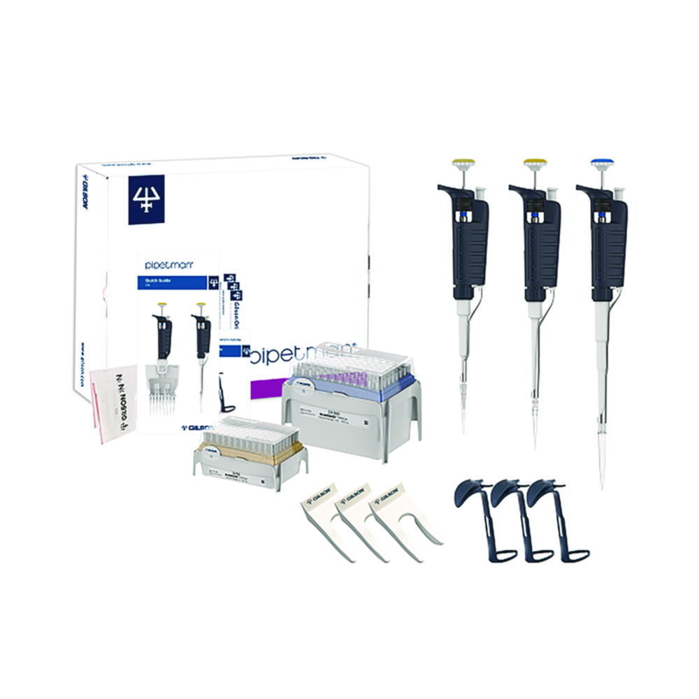 Single channel microliter pipettes, Pipetman®, variable, starter kits Single channel microliter pipettes, Pipetman®, variable, starter kits