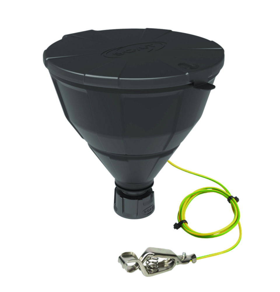 Safety funnel, V2.0, HDPE, electrostatic conductive Safety funnel, V2.0, HDPE, electrostatic conductive