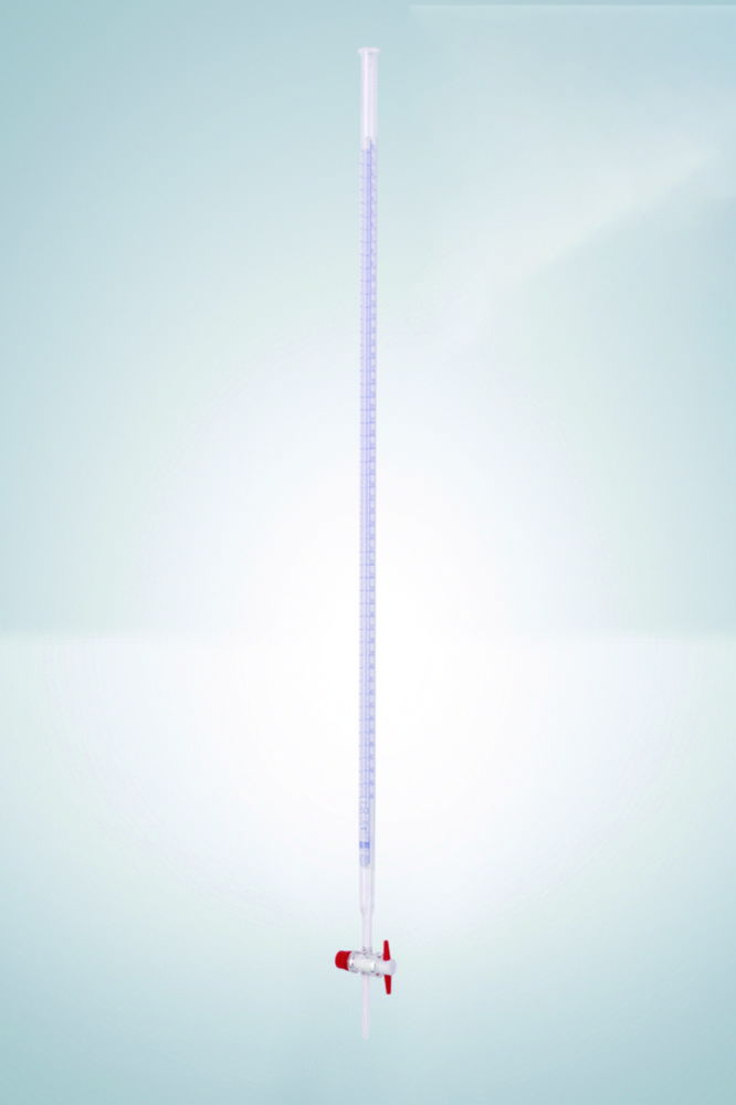 Burettes, with straight stopcock, DURAN®, class AS, with PTFE key Burettes, with straight stopcock, DURAN®, class AS, with PTFE key
