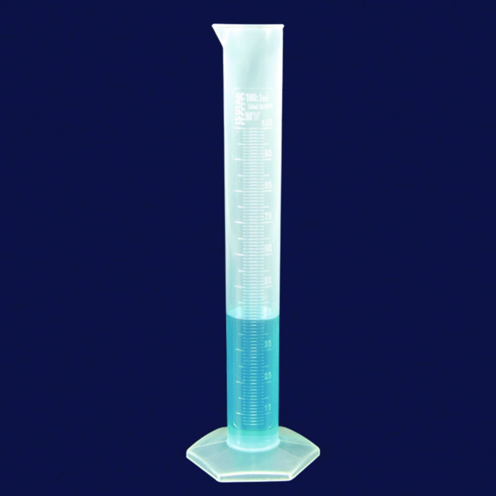 Measuring cylinders, PP, tall form, class B, moulded graduations Measuring cylinders, PP, tall form, class B, moulded graduations