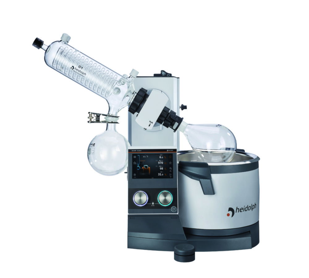 Rotary Evaporators Hei-VAP Expert Control, with hand lift, angled condenser Rotary Evaporators Hei-VAP Expert Control, with hand lift, angled condenser