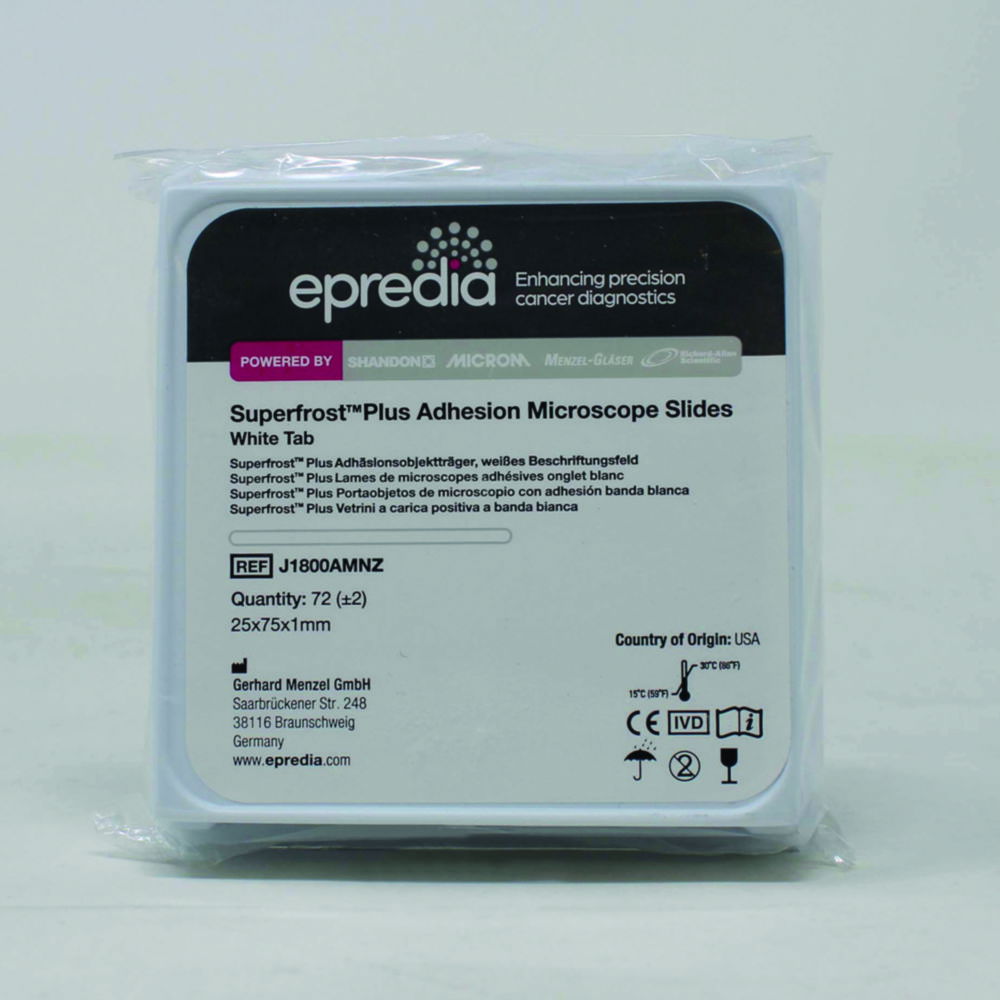 Adhesive microscope slides Superfrost® Plus Adhesive microscope slides Superfrost® Plus