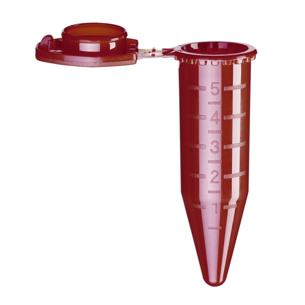 Eppendorf Tubes® 5.0 mL, PP, with hinged lid, amber Eppendorf Tubes® 5.0 mL, PP, with hinged lid, amber