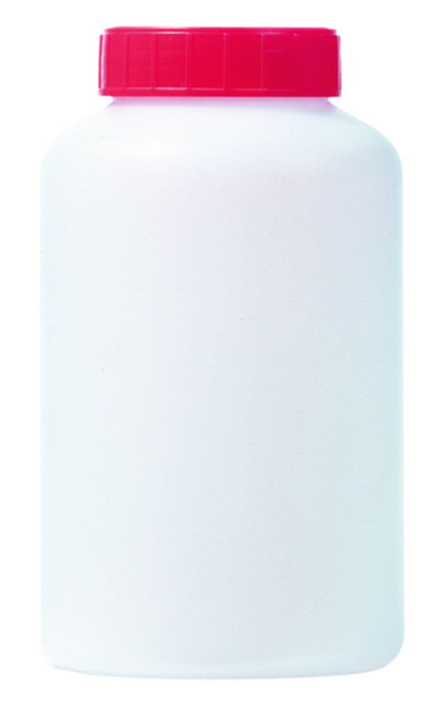 Wide-mouth bottles, PE, with double closure