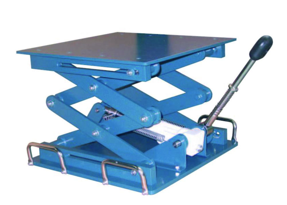 Laboratory jacks with hydraulic drive, high capacity Laboratory jacks with hydraulic drive, high capacity