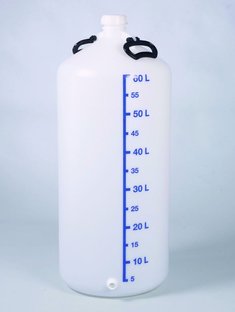 Storage bottles with threaded connector, HDPE