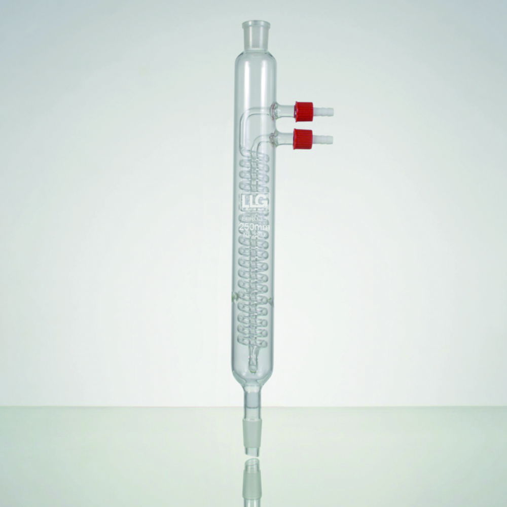 LLG-Condenser acc. to Dimroth, borosilicate glass 3.3, PP olive LLG-Condenser acc. to Dimroth, borosilicate glass 3.3, PP olive