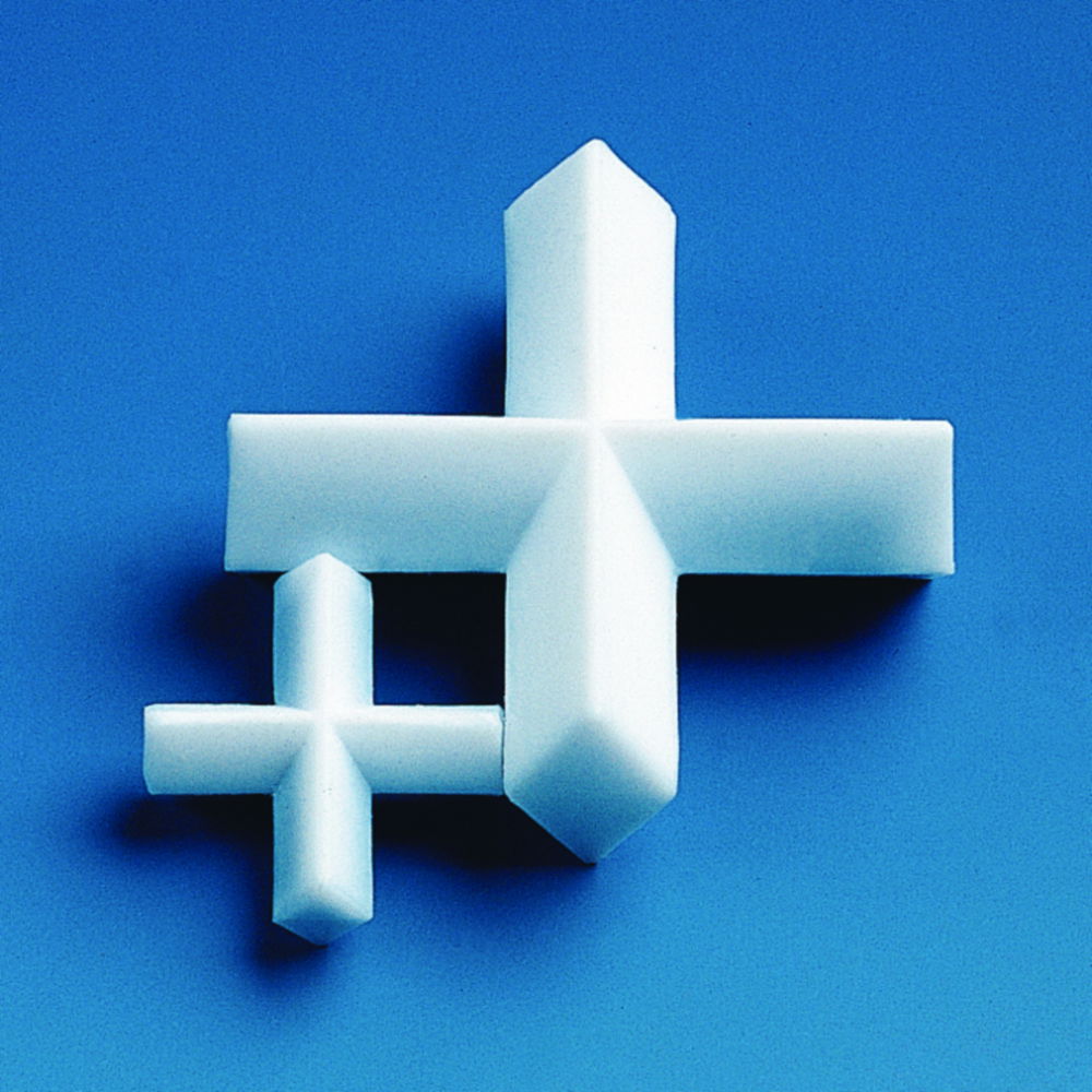 Magnetic stirring bars, PTFE, cross shape Magnetic stirring bars, PTFE, cross shape
