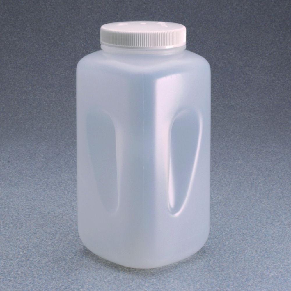 Square bottles, wide mouth Nalgene™, PPCO, with screw cap, PP Square bottles, wide mouth Nalgene™, PPCO, with screw cap, PP