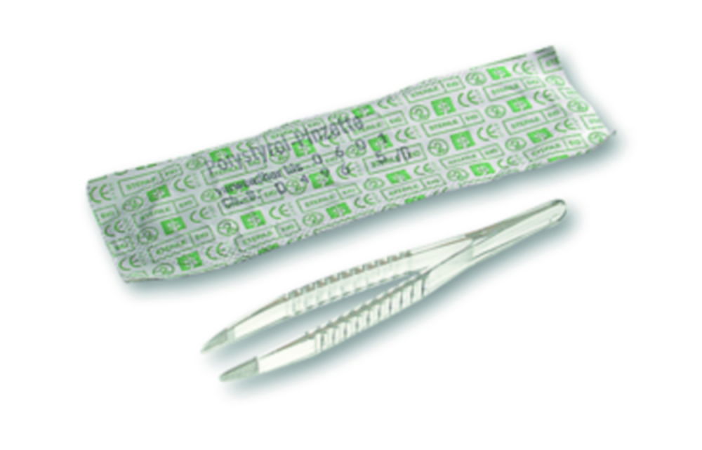 Disposable anatomical tweezers, ABS, sterile Disposable anatomical tweezers, ABS, sterile