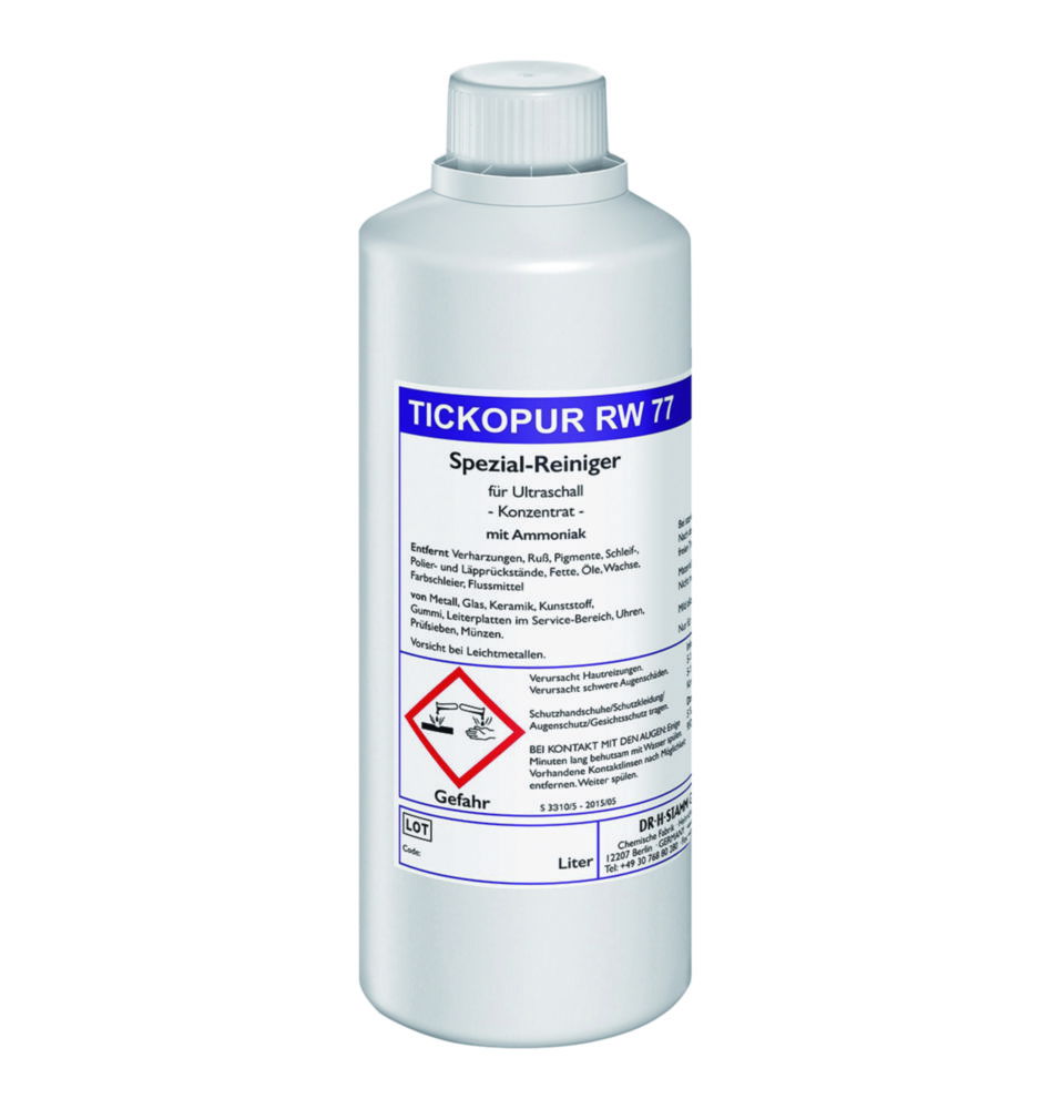Concentrates for ultrasonic baths TICKOPUR RW 77 Concentrates for ultrasonic baths TICKOPUR RW 77