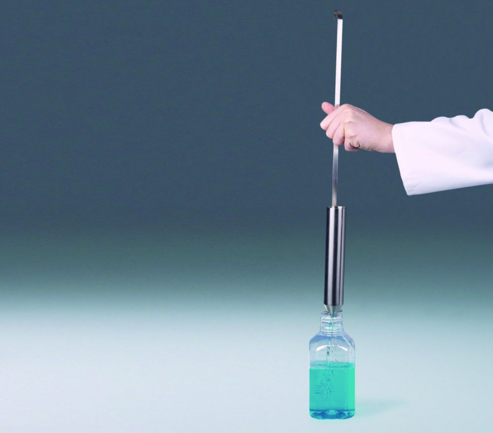 Liquid-Sampler, single hand operation, stainless steel V4A (1.4404), place onto bottle Liquid-Sampler, single hand operation, stainless steel V4A (1.4404), place onto bottle