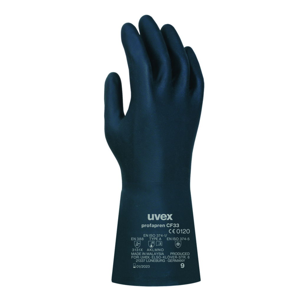 Chemical Protection Glove uvex profapren CF 33, Chloroprene/Latex Chemical Protection Glove uvex profapren CF 33, Chloroprene/Latex