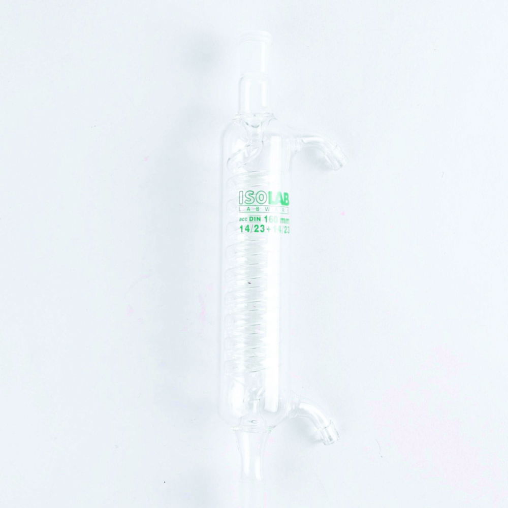 Spiral condensers, borosilicate glass 3.3, with glass olive