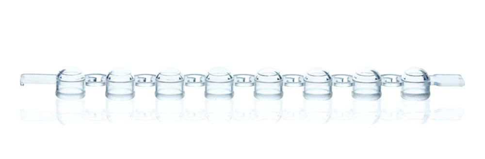 PCR caps, strips of 8, PP