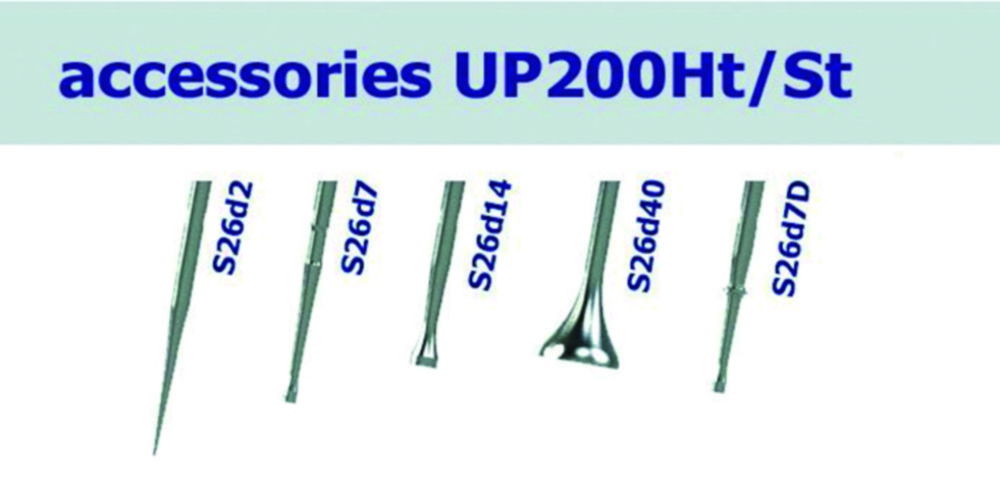 Sonotrodes for ultrasonic homogenisers UP200Ht / UP200St, titanium Sonotrodes for ultrasonic homogenisers UP200Ht / UP200St, titanium