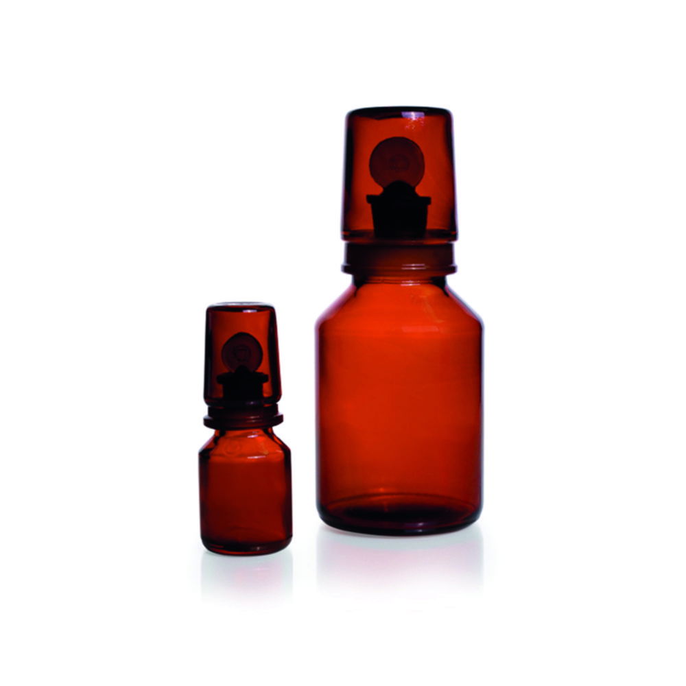 Acid cap bottles, DURAN®, amber glass Acid cap bottles, DURAN®, amber glass
