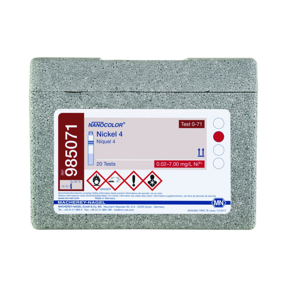 Tube tests NANOCOLOR® Nickel Tube tests NANOCOLOR® Nickel