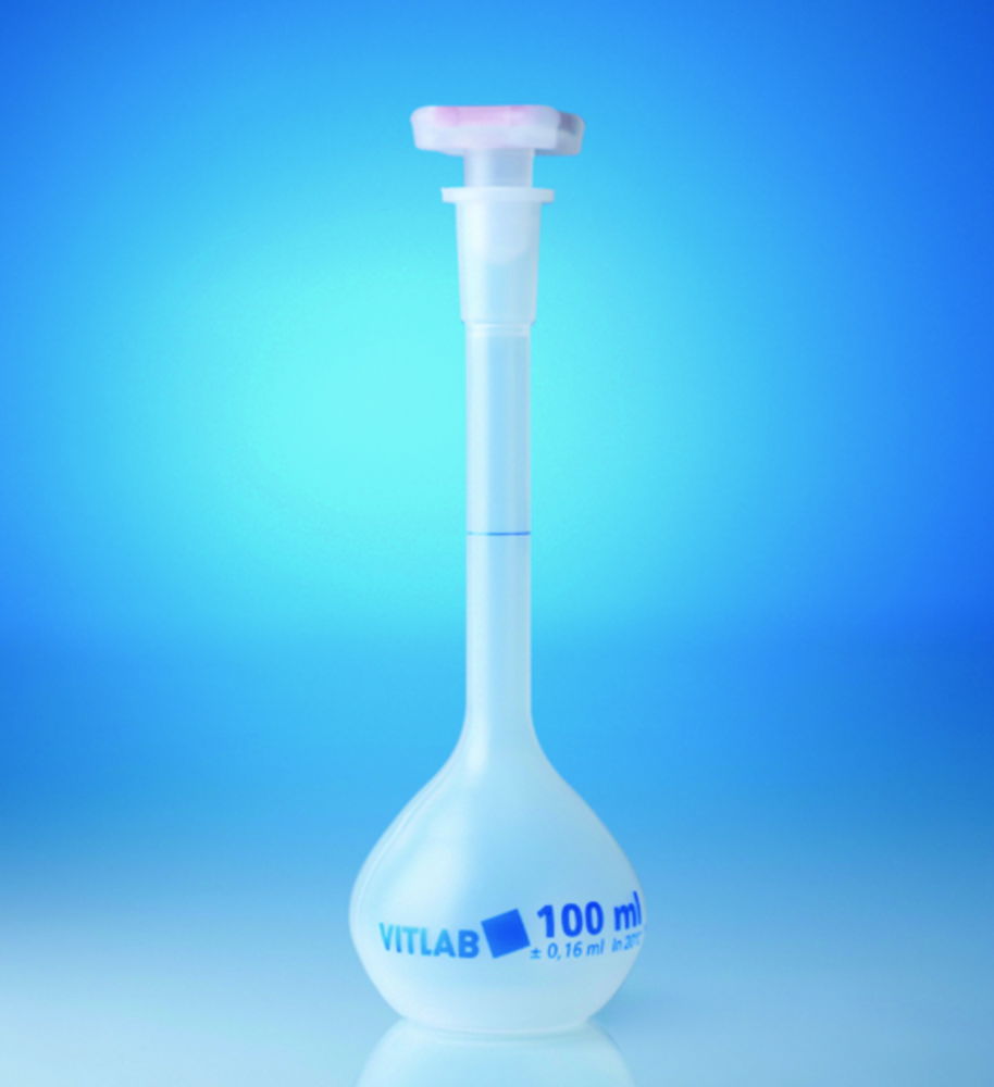 Volumetric flasks, PP, Class B, NS-stoppers PP Volumetric flasks, PP, Class B, NS-stoppers PP
