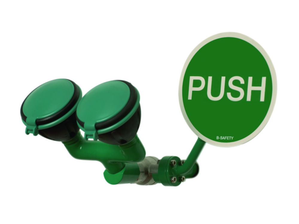 Safety Eye Showers with two 45° shower heads, for concealed wall mounting Safety Eye Showers with two 45° shower heads, for concealed wall mounting