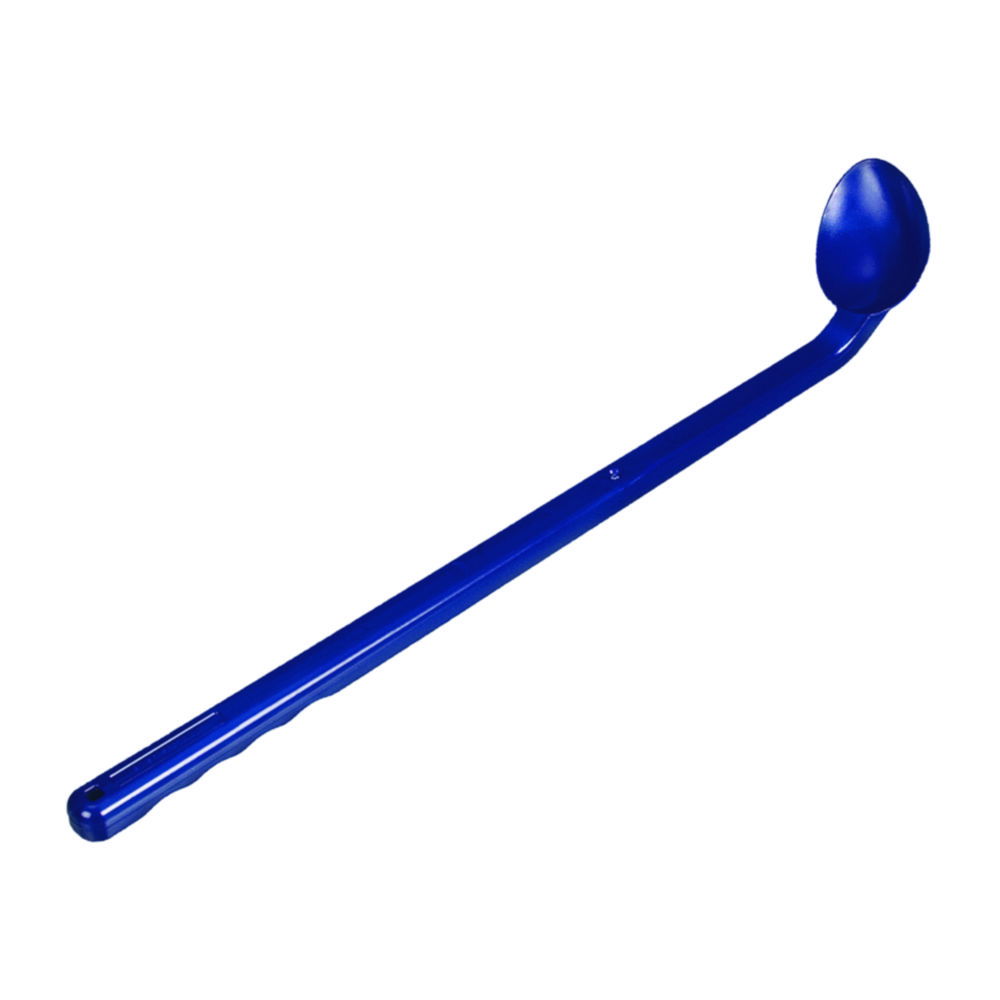 Disposable spoons, curved, long handle, PS, blue Disposable spoons, curved, long handle, PS, blue