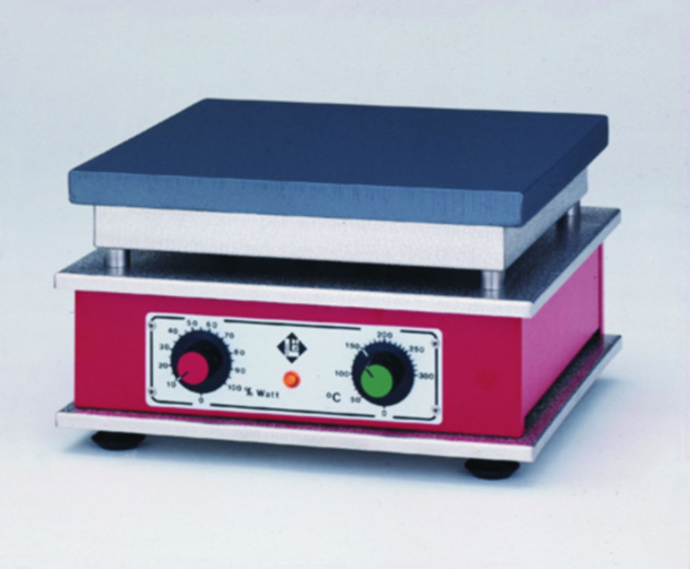 Hotplates with power control, thermostatic controller and mains cable Hotplates with power control, thermostatic controller and mains cable