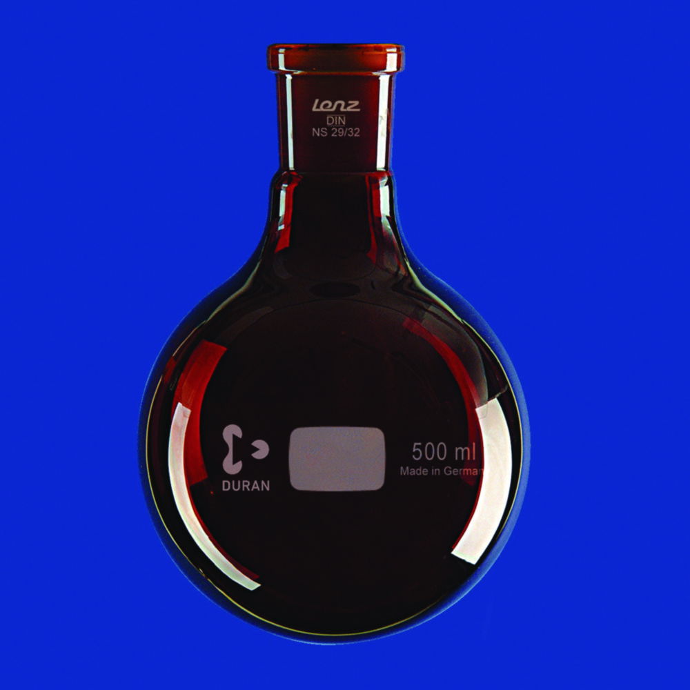 Round bottom flasks with conical ground joint, amber, DURAN® Round bottom flasks with conical ground joint, amber, DURAN®