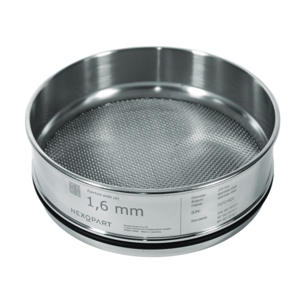 NEXOPART Test sieves, 200 x 50 mm NEXOPART Test sieves, 200 x 50 mm