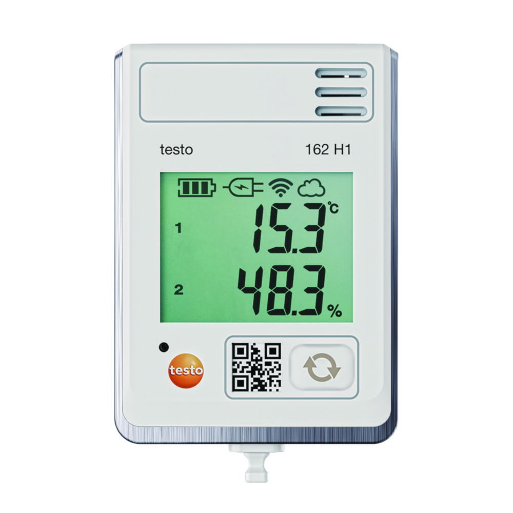 Online humidity data logger testo 162 H1, with integrated temperature and humidity sensor Online humidity data logger testo 162 H1, with integrated temperature and humidity sensor