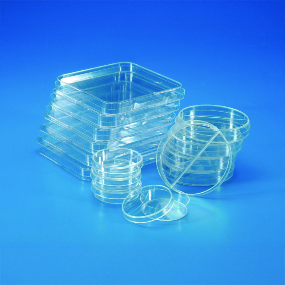 Petri dishes, PS, square, with triple vents Petri dishes, PS, square, with triple vents