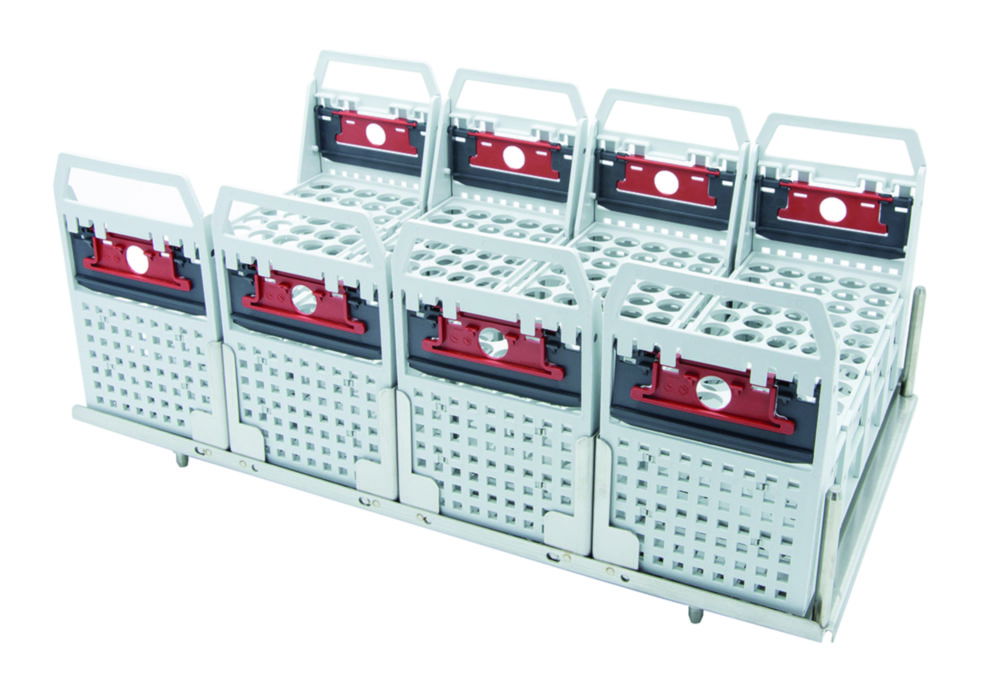 Trays with test tube racks Trays with test tube racks