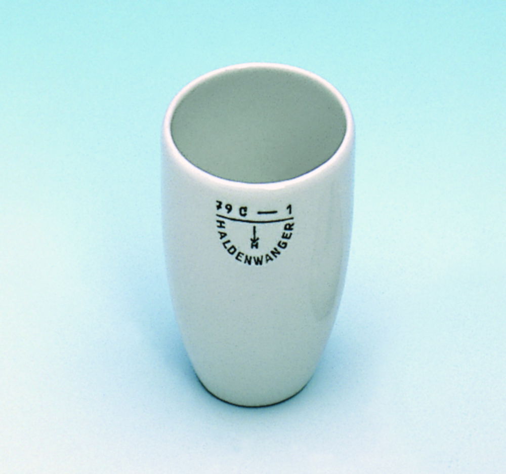 Crucibles, porcelain, tall form
