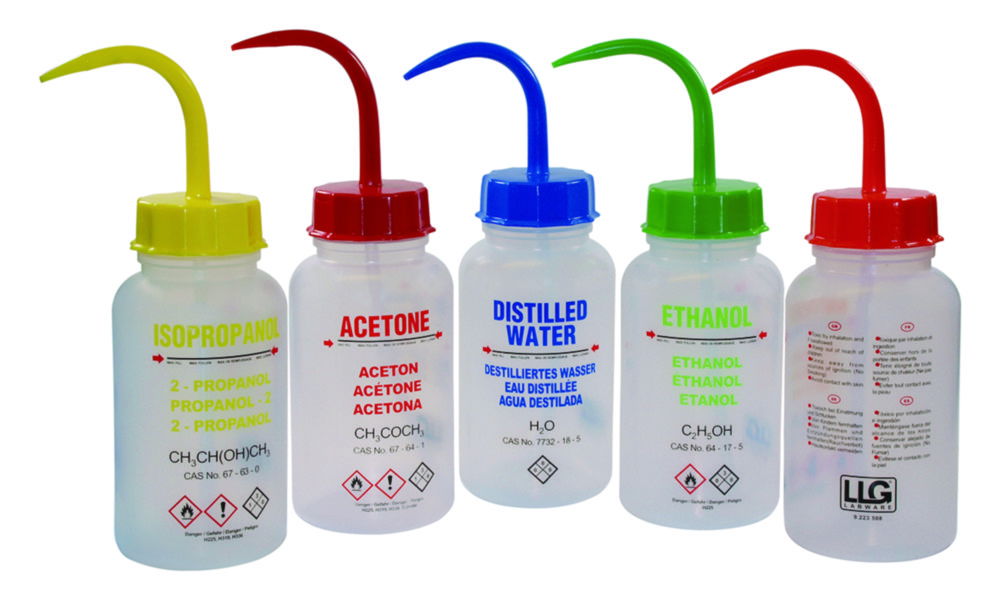 LLG-Safety wash bottles, 500 ml, LDPE