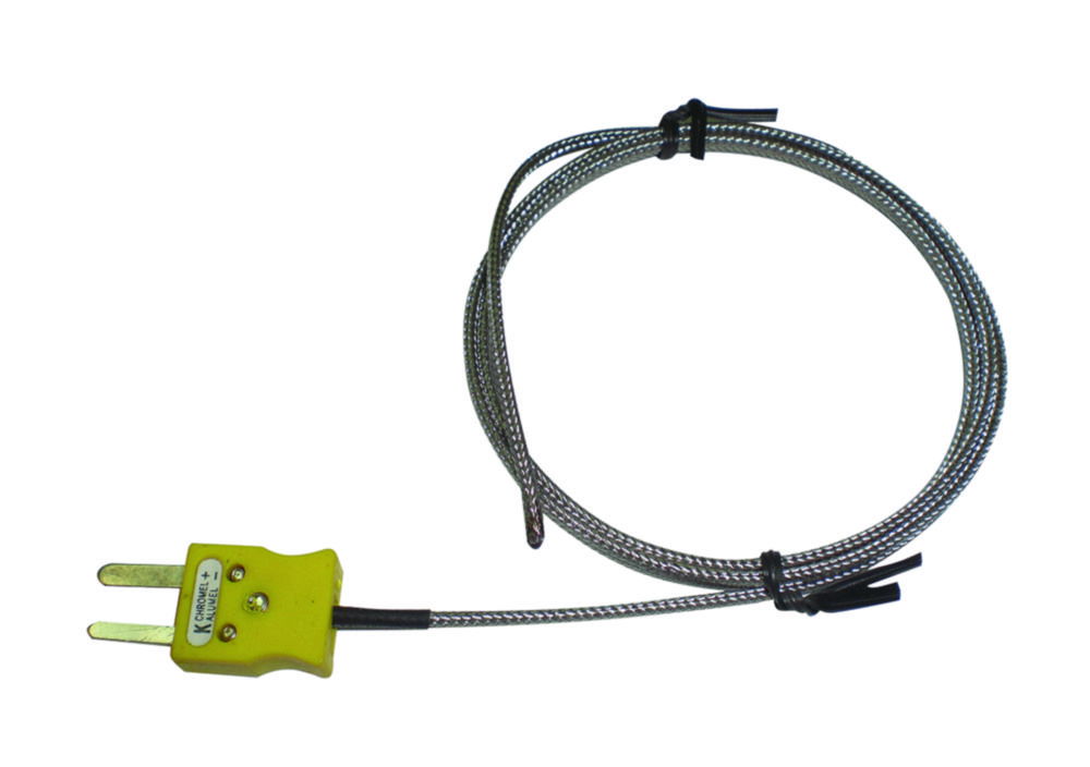 Thermocouple, thermocouple Type K, with steel braided cable Thermocouple, thermocouple Type K, with steel braided cable