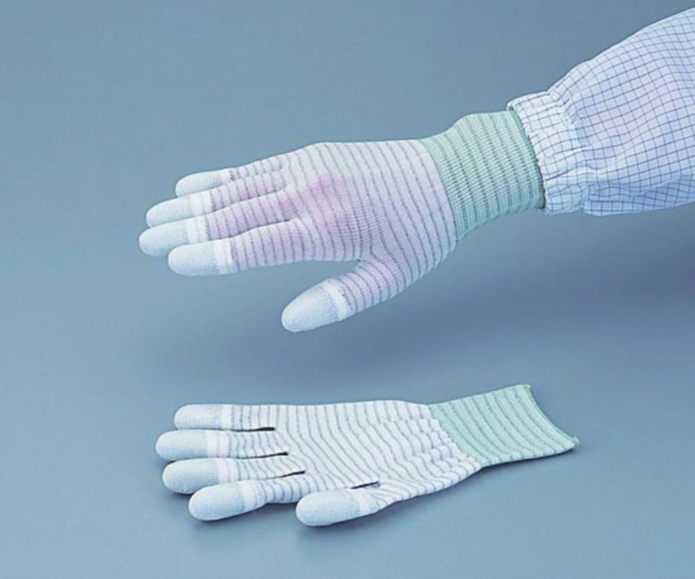 Conductive Gloves ASPURE LINE PU-coated, white, Anti-static, Nylon, coated palm Conductive Gloves ASPURE LINE PU-coated, white, Anti-static, Nylon, coated palm