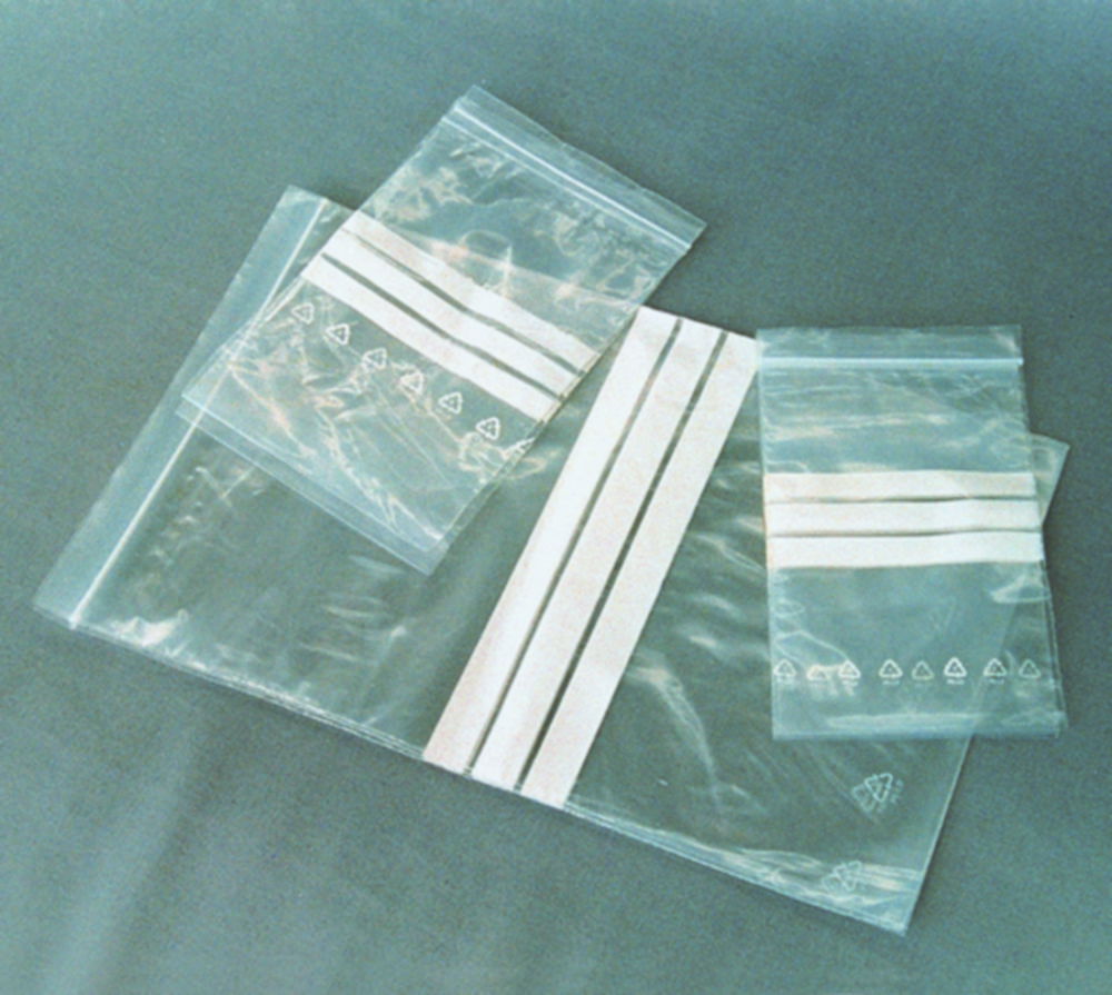 LLG-Pressure-seal bags with write on patch, PE LLG-Pressure-seal bags with write on patch, PE