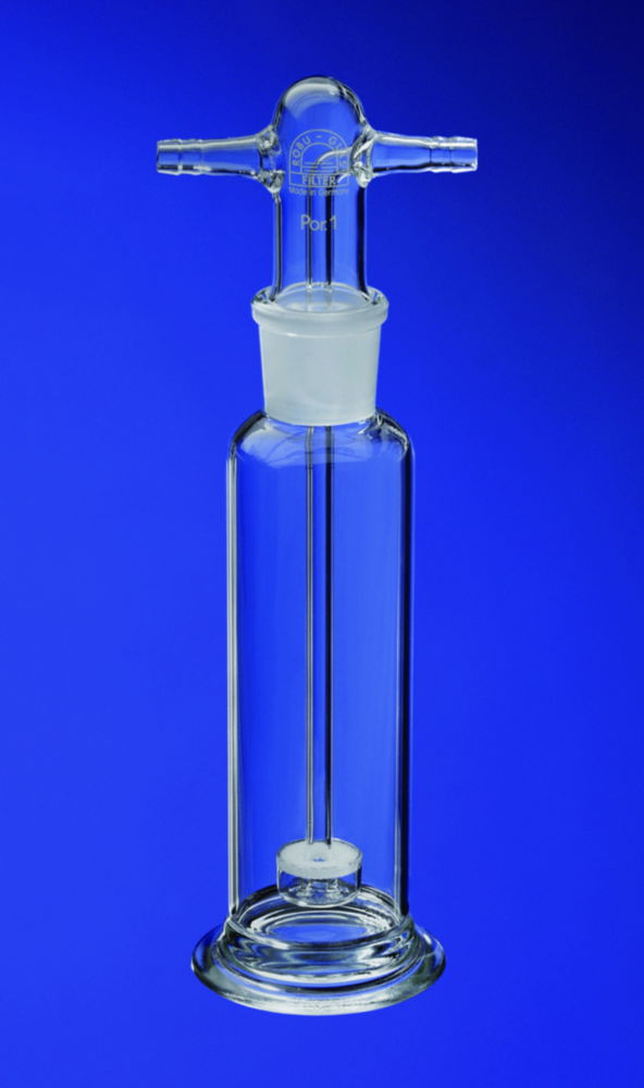Gas washing bottles, Borosilcate glass 3.3