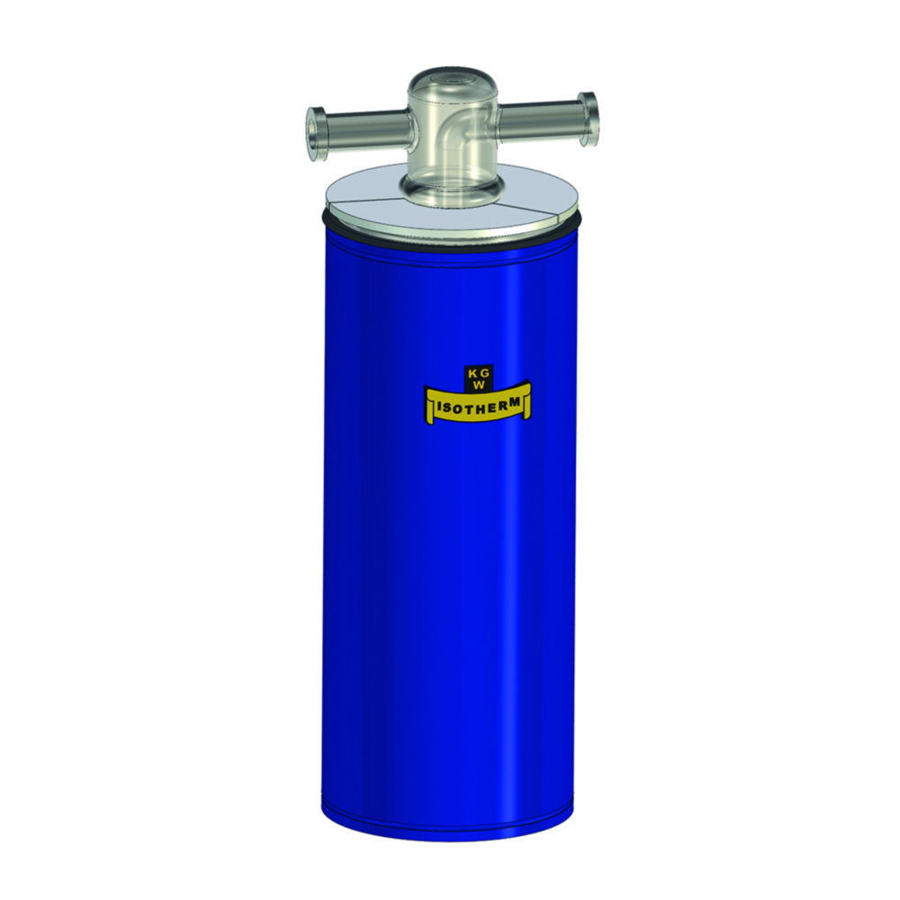 Cold traps with Dewar flask, borosilicate glass 3.3, one-piece, long version with KF NW small vaccum flange