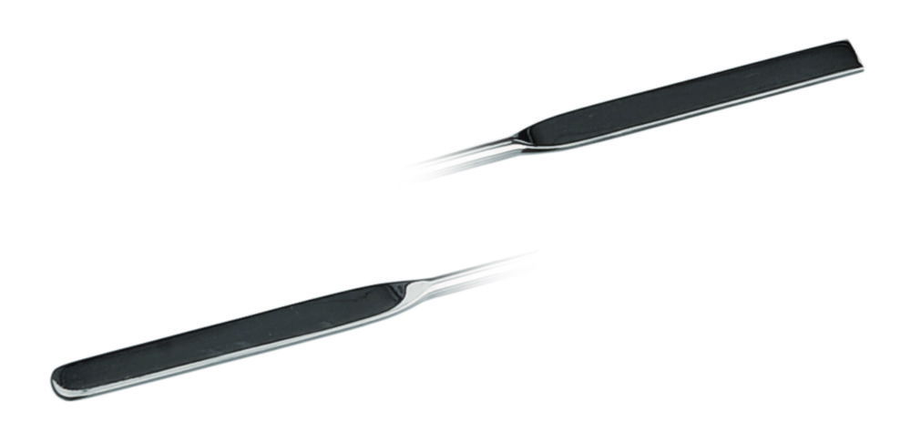 Micro double-ended spatulas, 18/10 steel