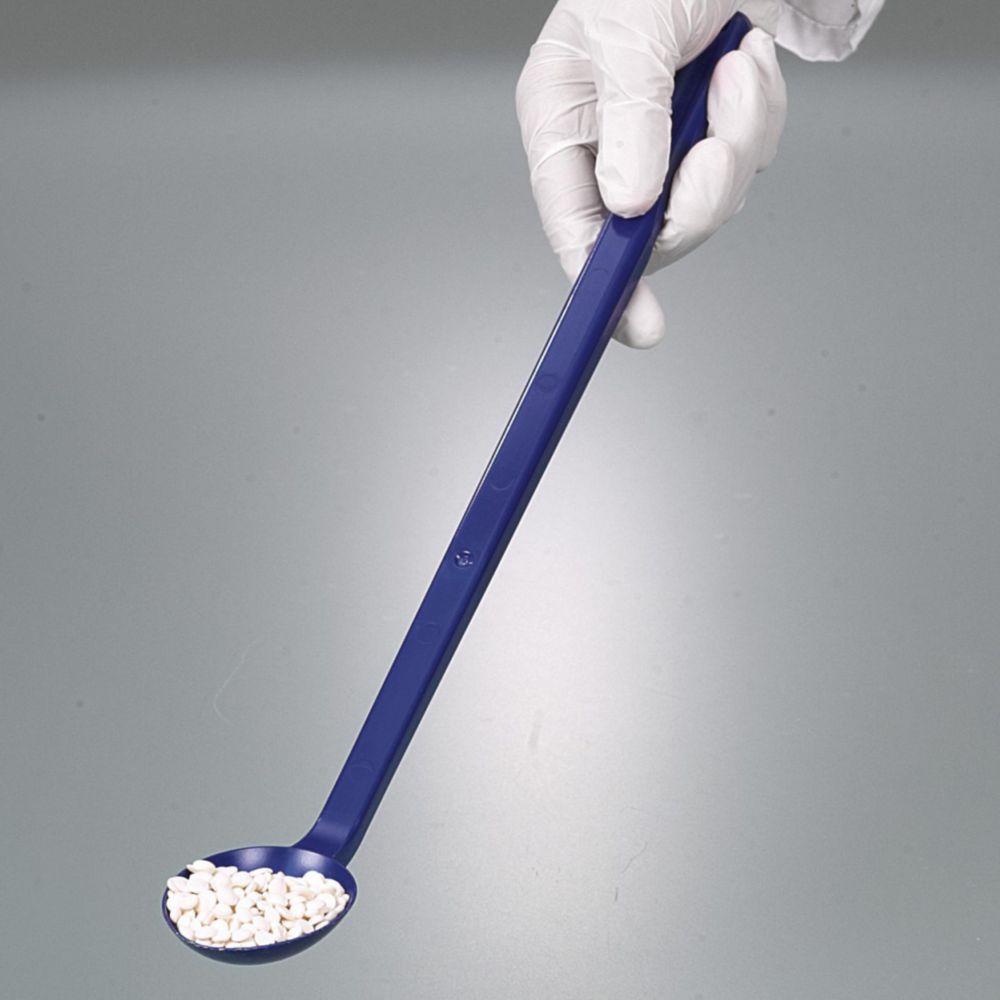 Disposable spoons, long handle, PS, blue Disposable spoons, long handle, PS, blue