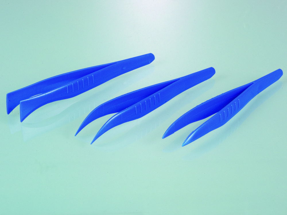 Disposable tweezers, PS, blue Disposable tweezers, PS, blue