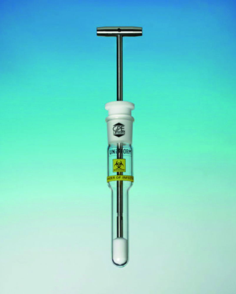 Homogenisers, Safe-Seal, borosilicate glass 3.3/PTFE Homogenisers, Safe-Seal, borosilicate glass 3.3/PTFE