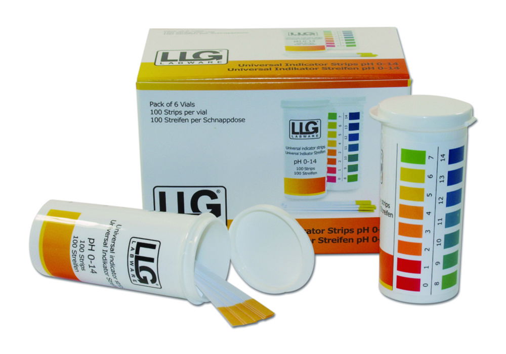 LLG-Universal Indicator strips "Premium", in vial with snap lid LLG-Universal Indicator strips "Premium", in vial with snap lid
