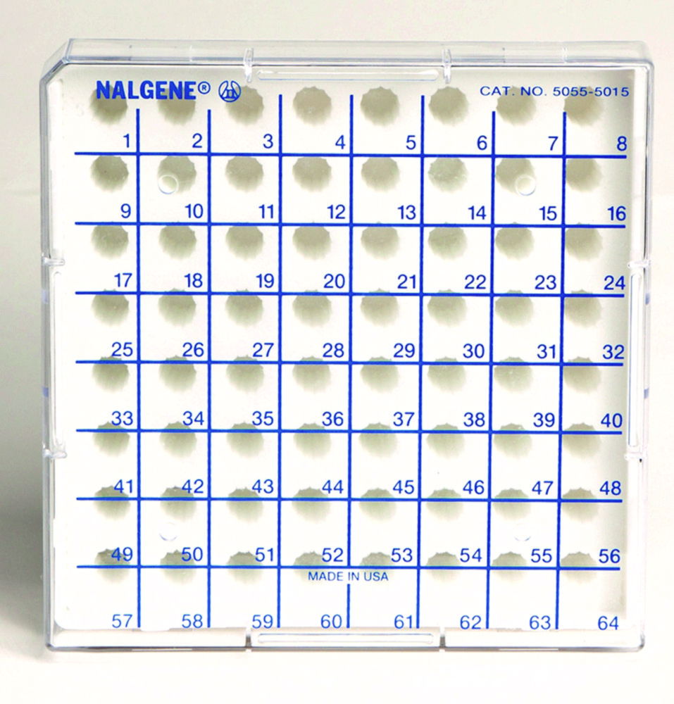 Microcentrifuge Tube Storage Boxes Nalgene™, Type 5055, PC Microcentrifuge Tube Storage Boxes Nalgene™, Type 5055, PC