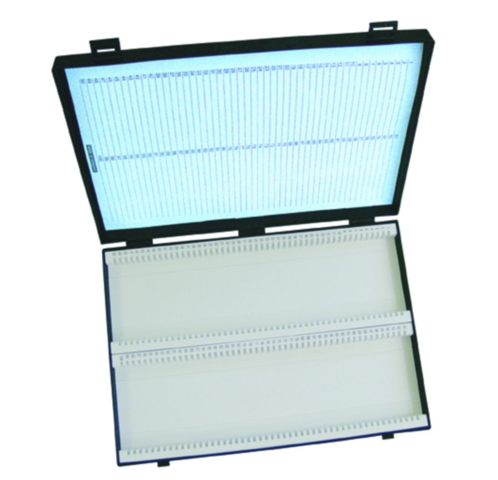 Slide storage box, plastic