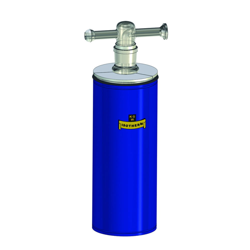 Cold traps with Dewar flask, borosilicate glass 3.3, two-piece, long version Cold traps with Dewar flask, borosilicate glass 3.3, two-piece, long version