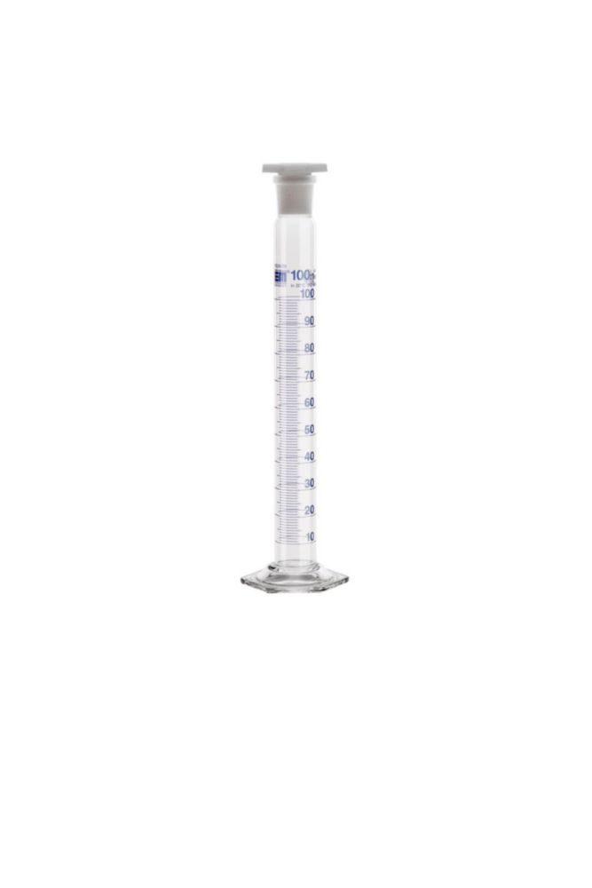 Mixing cylinders, DURAN®, class A, blue graduated, with PE stopper Mixing cylinders, DURAN®, class A, blue graduated, with PE stopper
