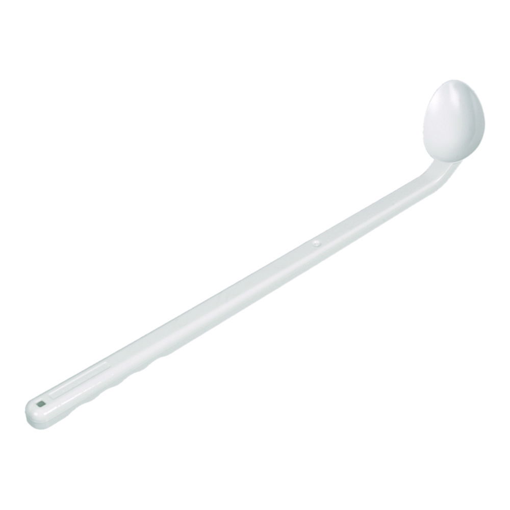 Disposable spoons, curved, long handle, PS, white Disposable spoons, curved, long handle, PS, white