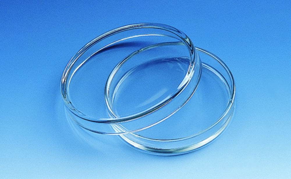 Petri dishes, soda-lime glass, with lid